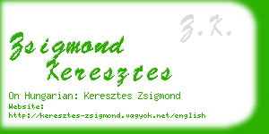 zsigmond keresztes business card